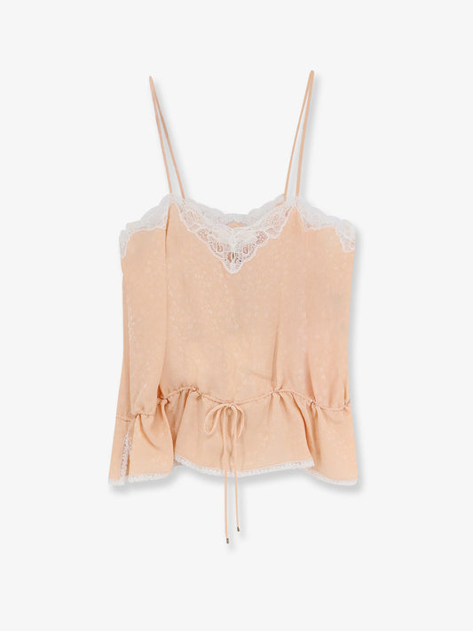 Printed silk top