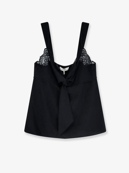 Silk top with lace profile thumbnail
