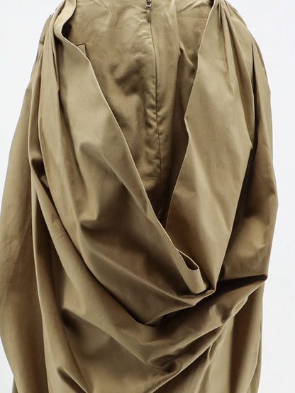Draped cotton skirt thumbnail