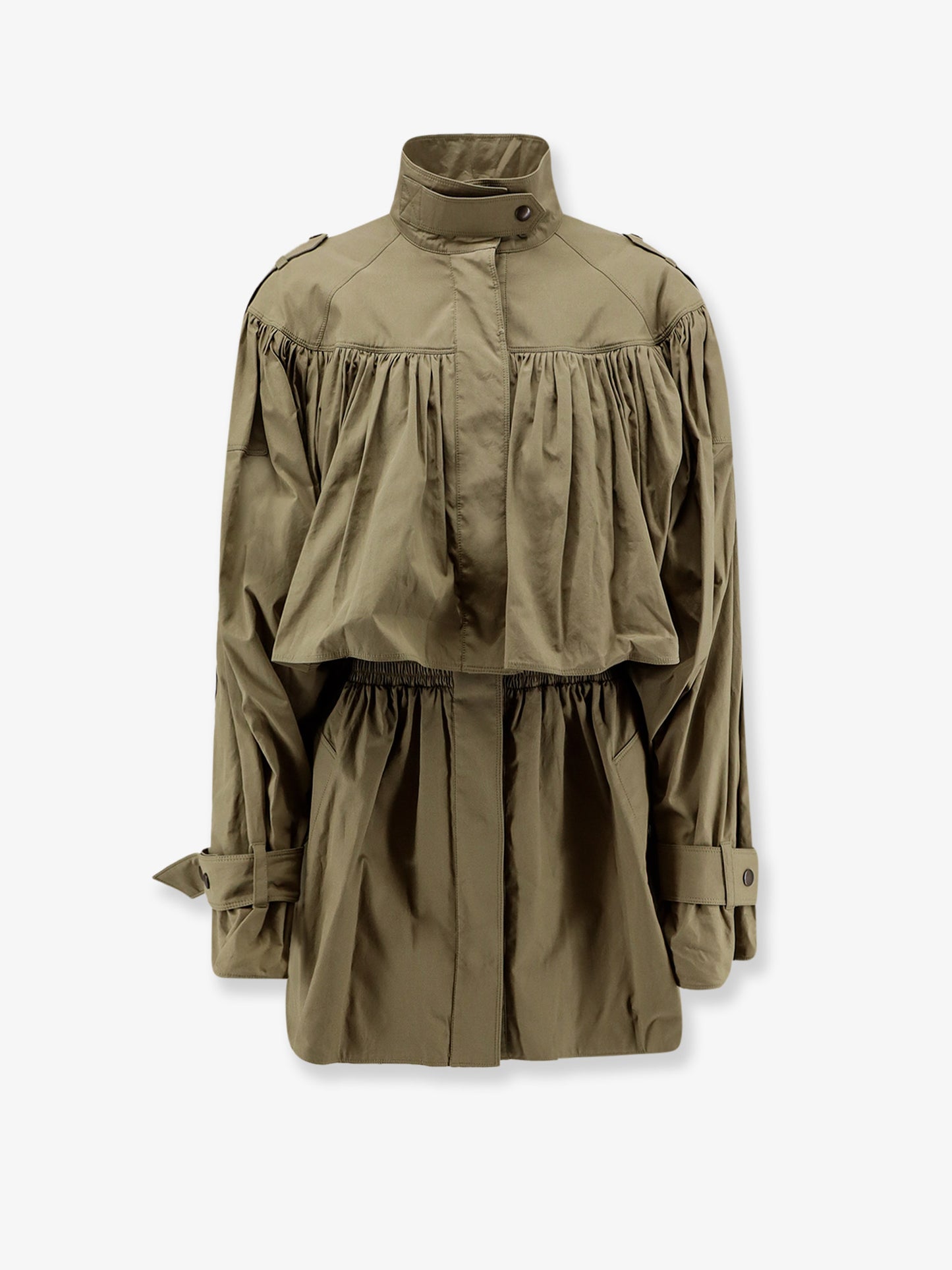 Cotton jacket with cotton flounces