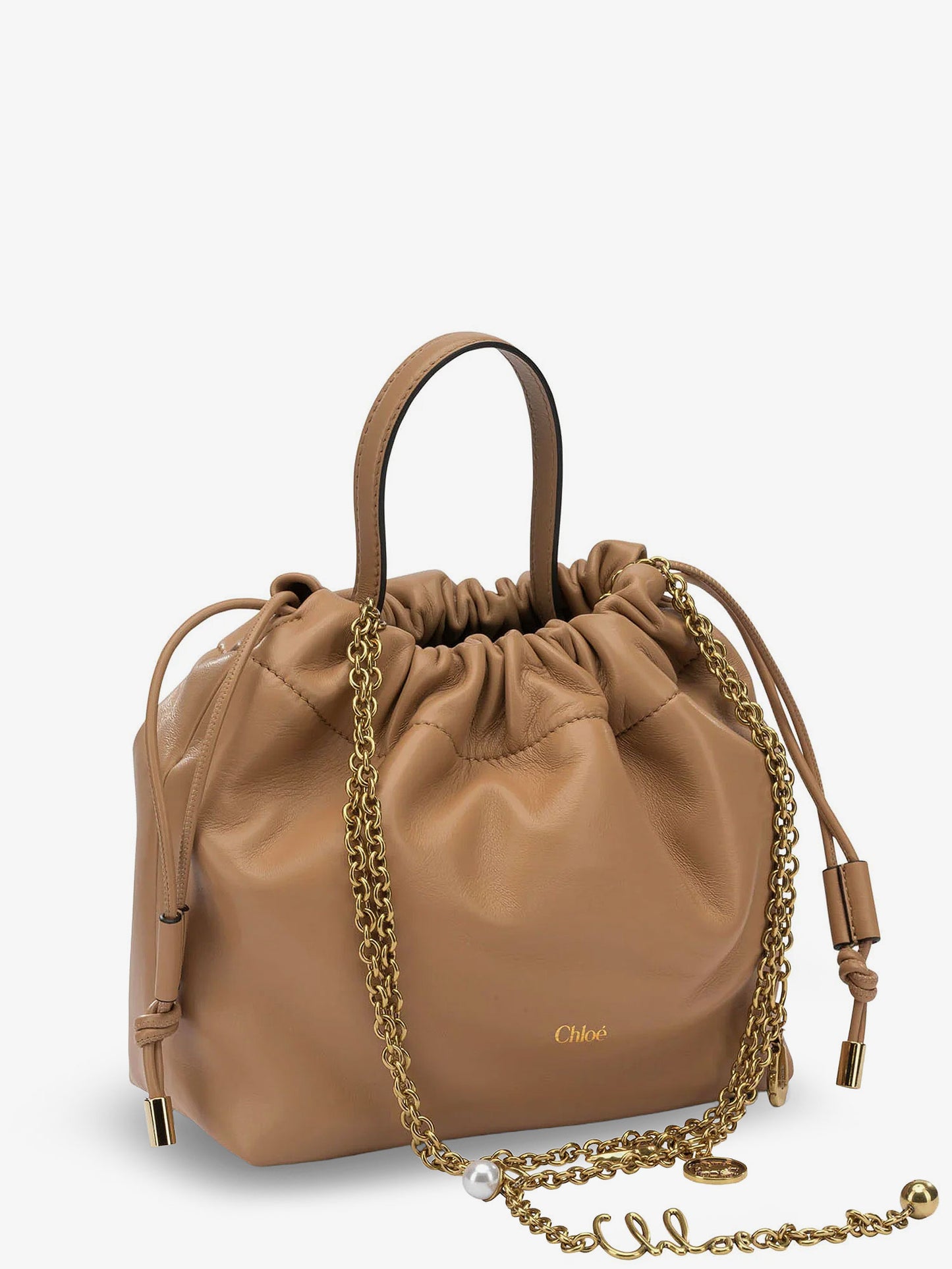 Borsa a tracolla Chloé Icons in pelle con logo frontale