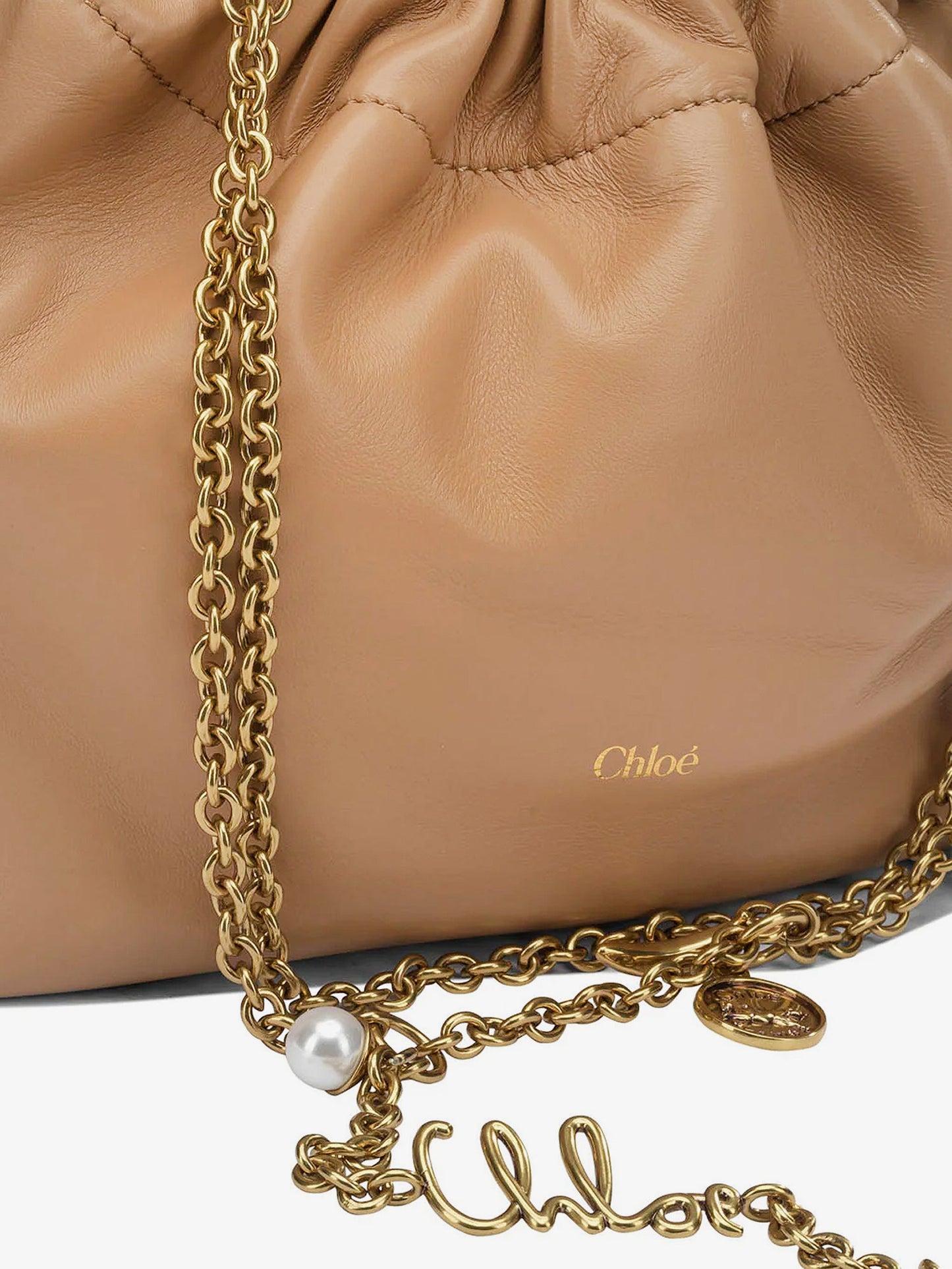 Borsa a tracolla Chloé Icons in pelle con logo frontale