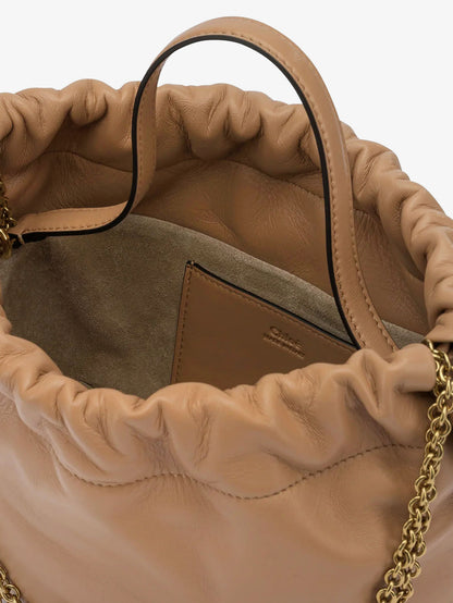 Borsa a tracolla Chloé Icons in pelle con logo frontale thumbnail