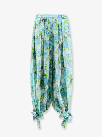 Harem multicolor silk trousers thumbnail