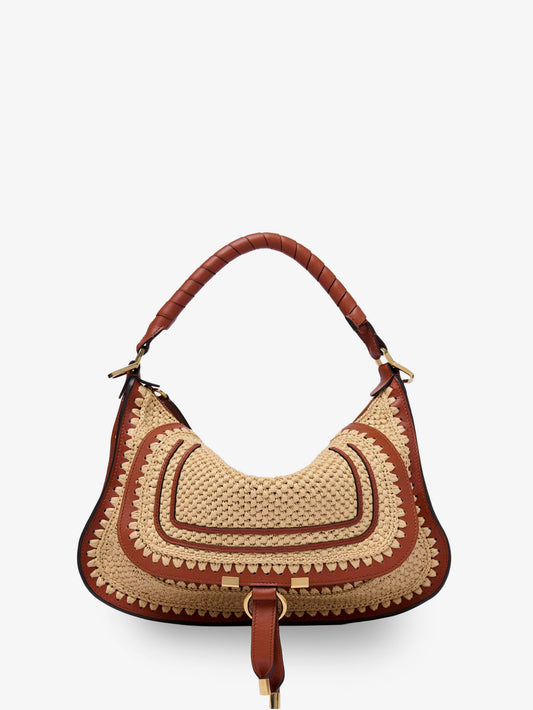 Marcie raffia shoulder bag