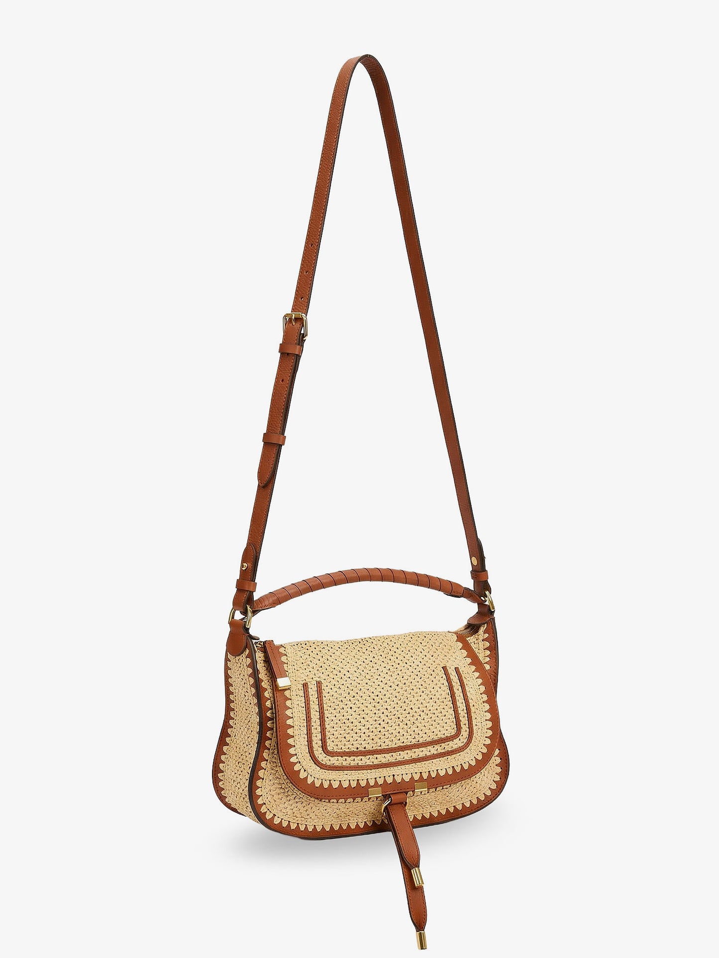 Marcie raffia shoulder bag