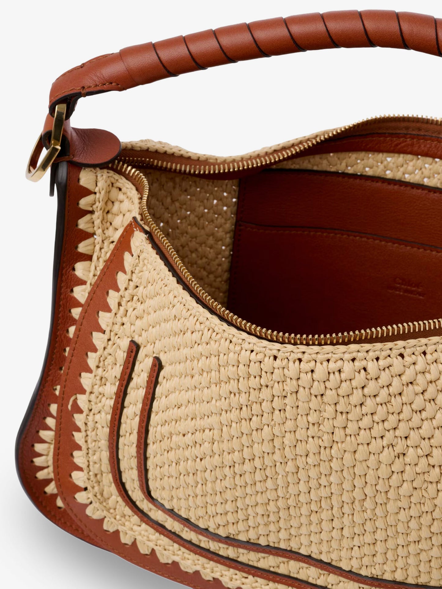 Marcie raffia shoulder bag