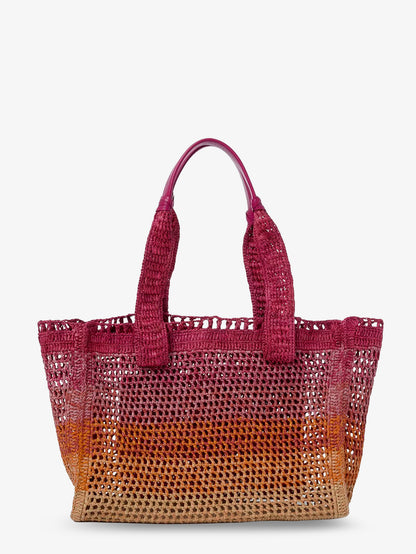 East-West Summer Banana multicolored raffia shoulder bag thumbnail