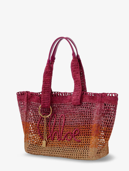 East-West Summer Banana multicolored raffia shoulder bag thumbnail