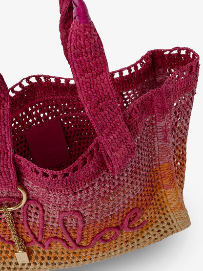 East-West Summer Banana multicolored raffia shoulder bag thumbnail