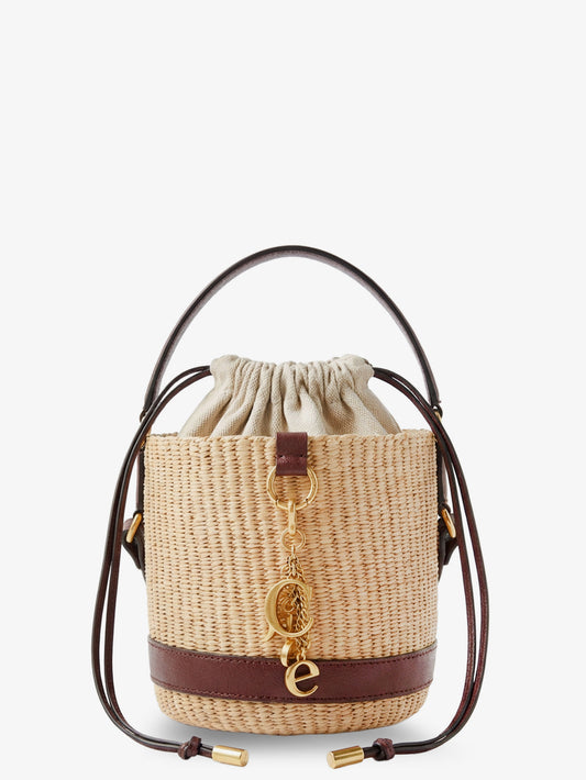 Chloé Charms natural fibers bucket bag