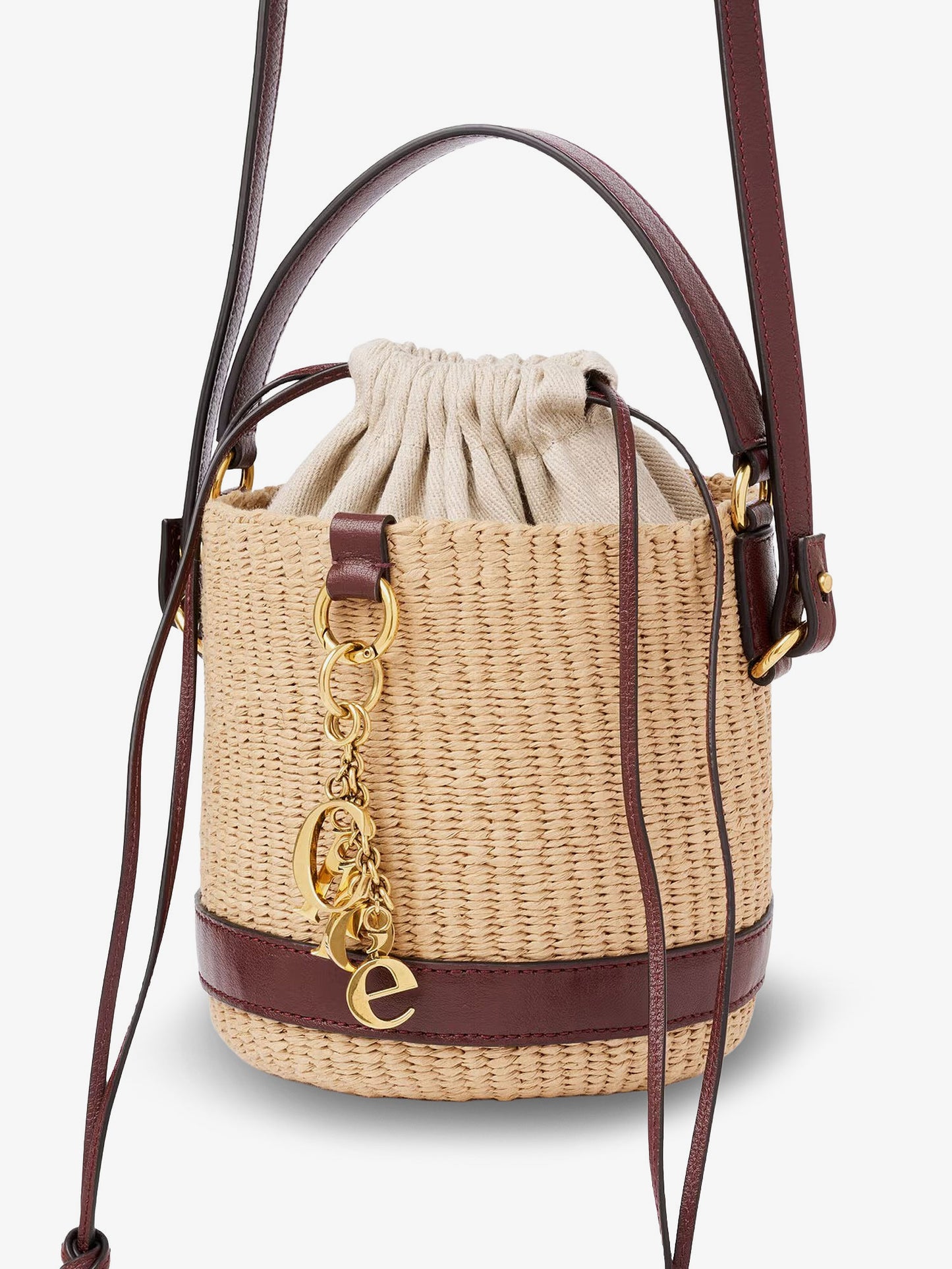 Chloé Charms natural fibers bucket bag