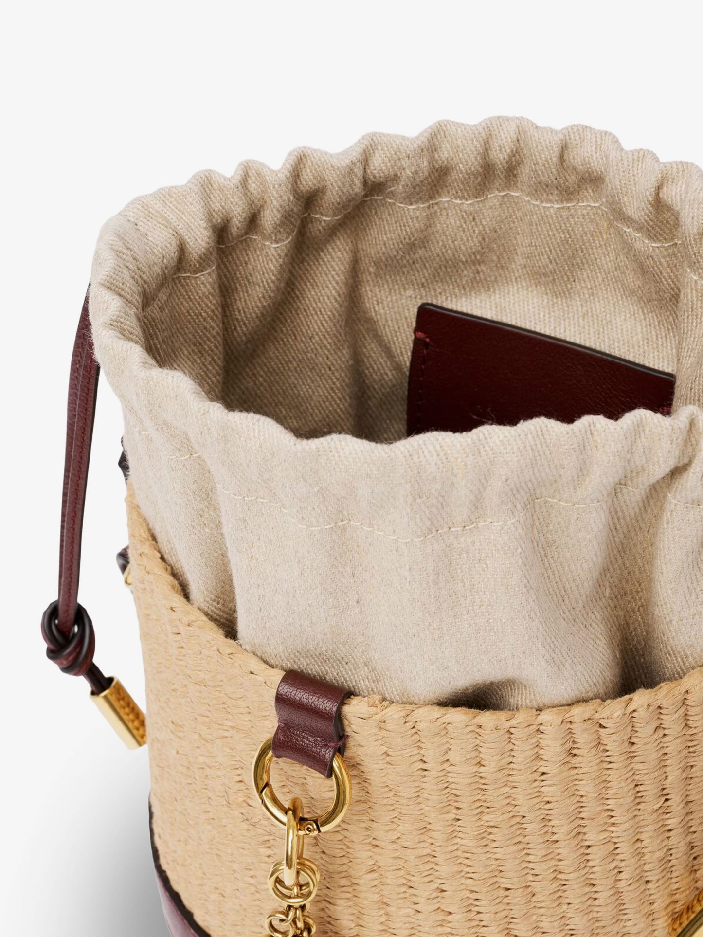 Chloé Charms natural fibers bucket bag