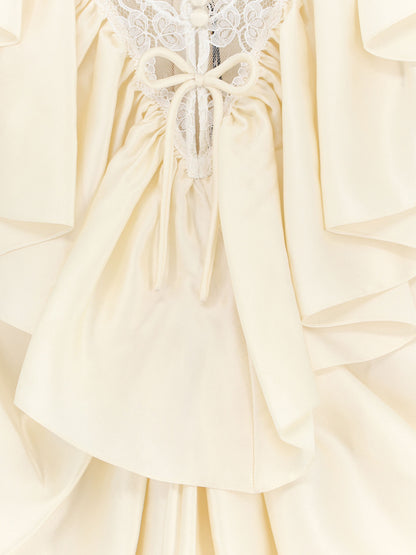 Silk jumpsuit with lace details thumbnail