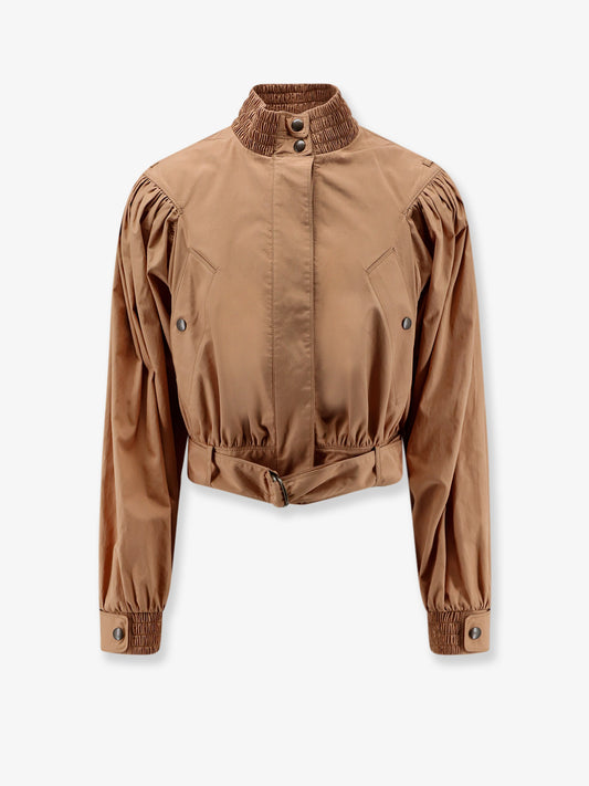 Cotton jacket with belt