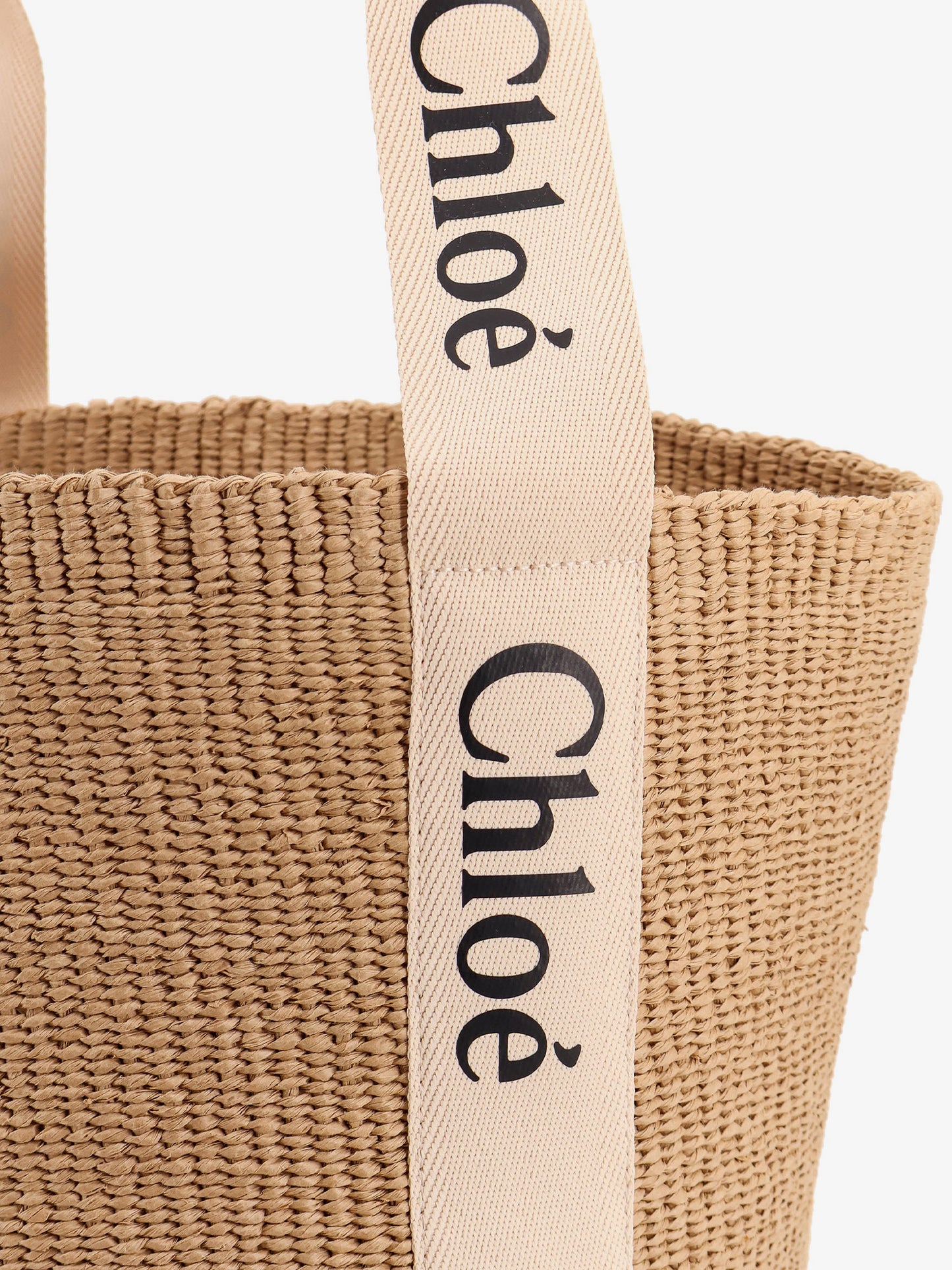 Borsa a spalla Woody in rafia