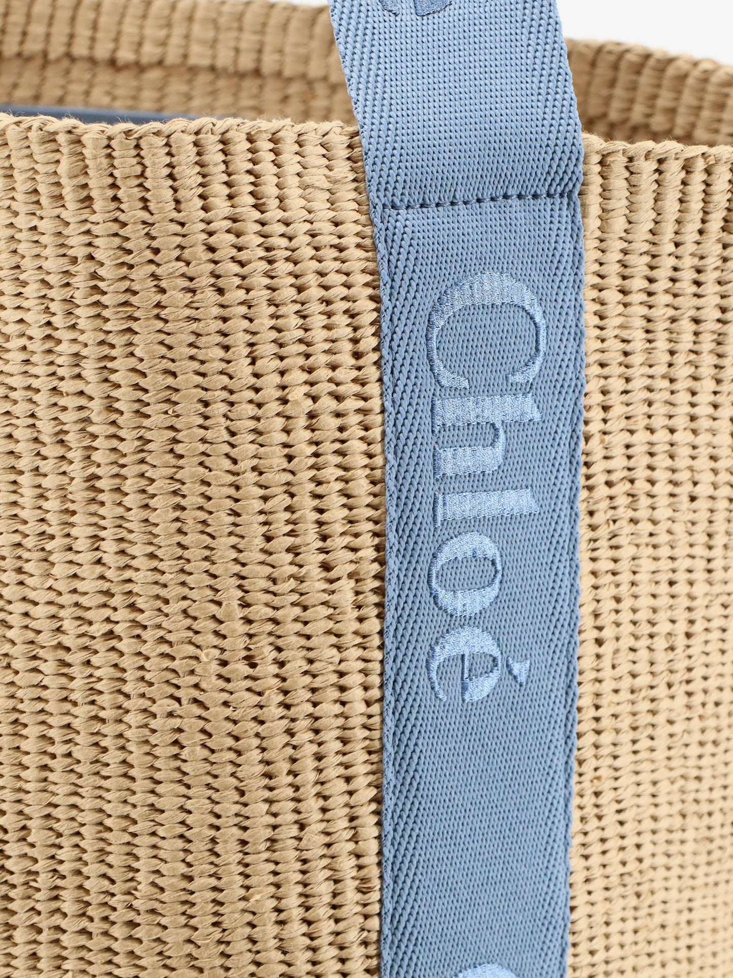 Woody Raffia Shoulder Bag