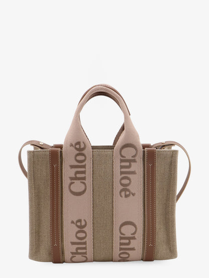 Tote bag Woody in tela di lino e pelle thumbnail