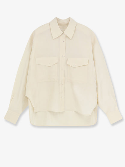 Cropped silk shirt thumbnail