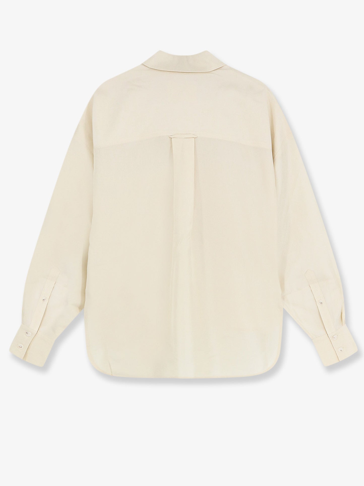 Cropped silk shirt