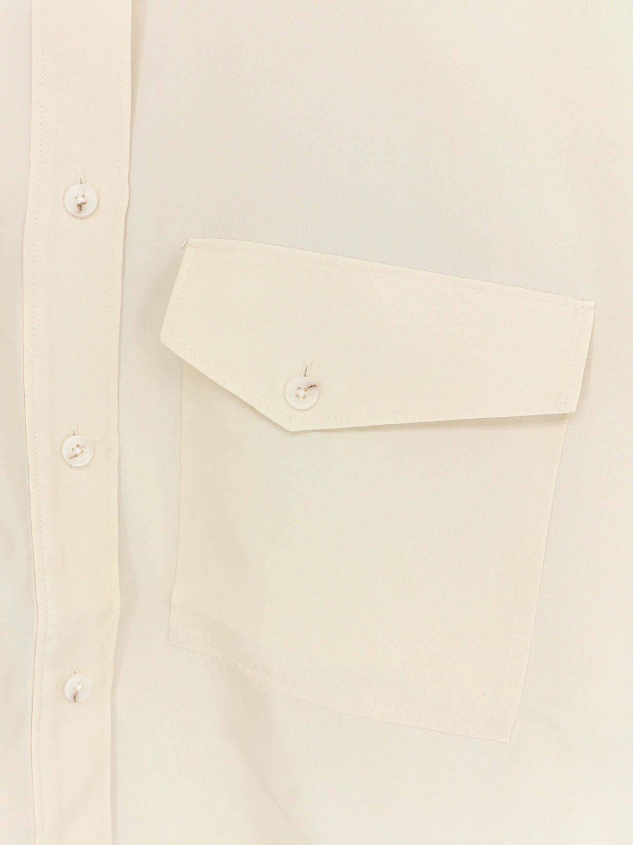 Cropped silk shirt
