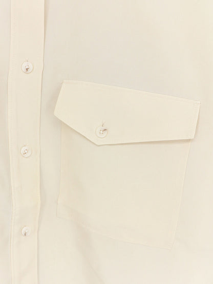 Cropped silk shirt thumbnail