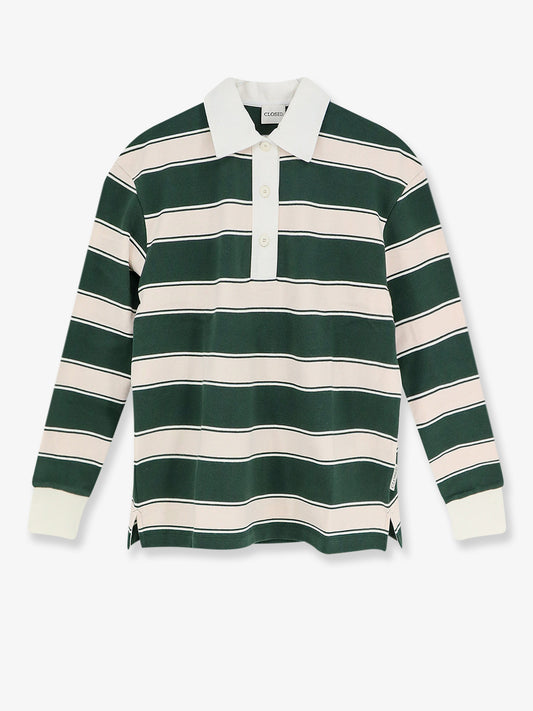 Striped Cotton Rugby Polo Shirt