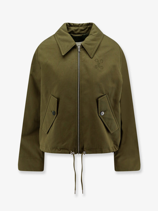 Cotton jacket with Logo embroidery