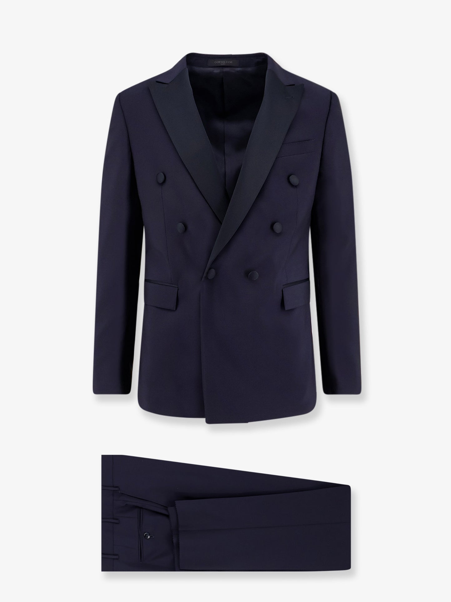 Virgin wool and mohair tuxedo