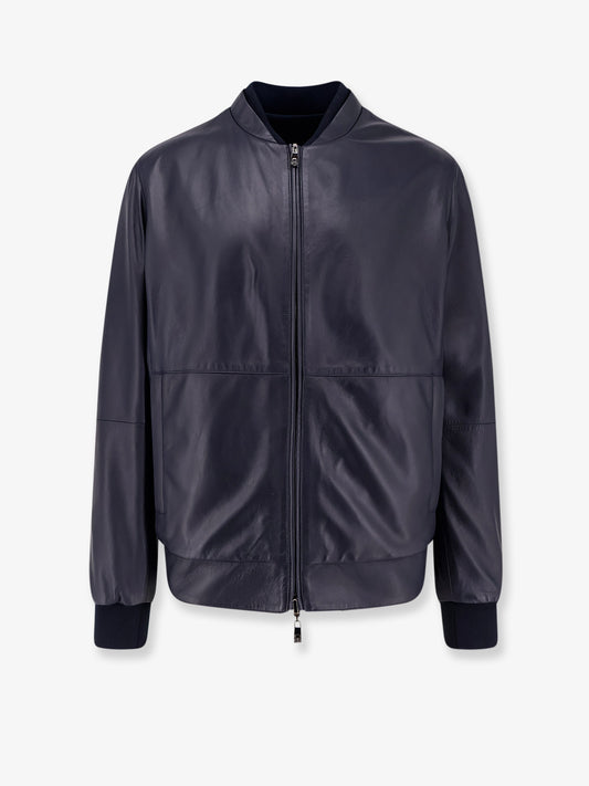 Reversible leather jacket