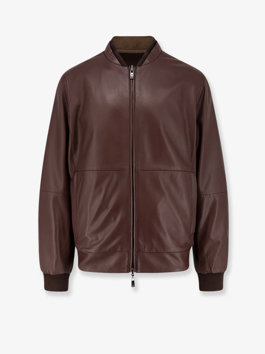 Reversible leather jacket