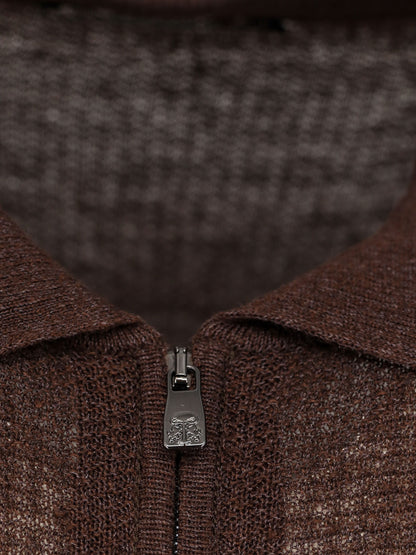 Linen and silk blend polo shirt thumbnail