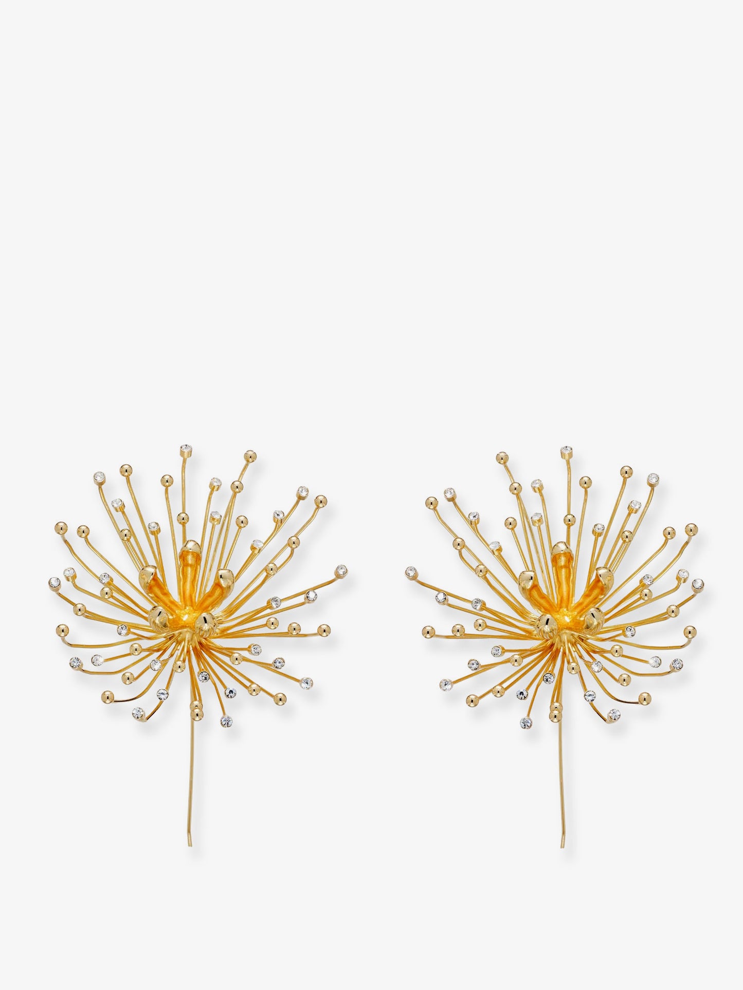 Damita brass earrings with gold finishes
