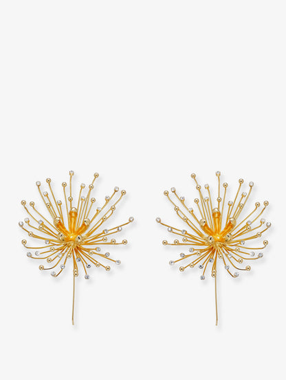 Damita brass earrings with gold finishes thumbnail