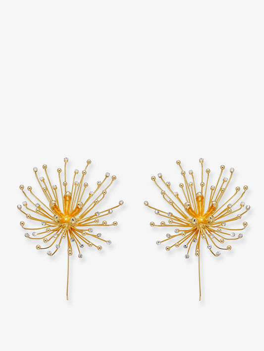Damita brass earrings with gold finishes