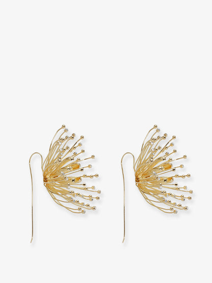 Damita brass earrings with gold finishes thumbnail