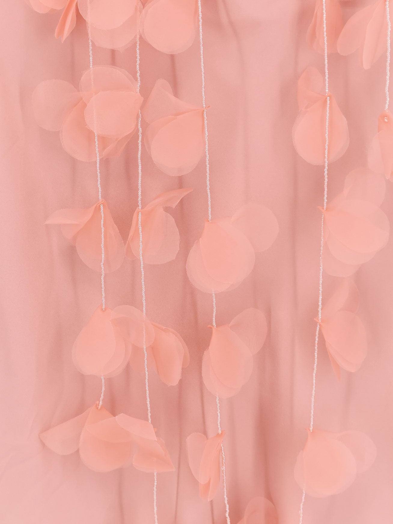 Nymeria silk dress with organza flower detail