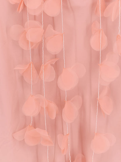 Nymeria silk dress with organza flower detail thumbnail