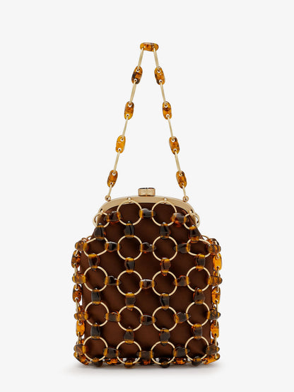 Brielle Wristlet leather handbag with all-over pearl detail thumbnail