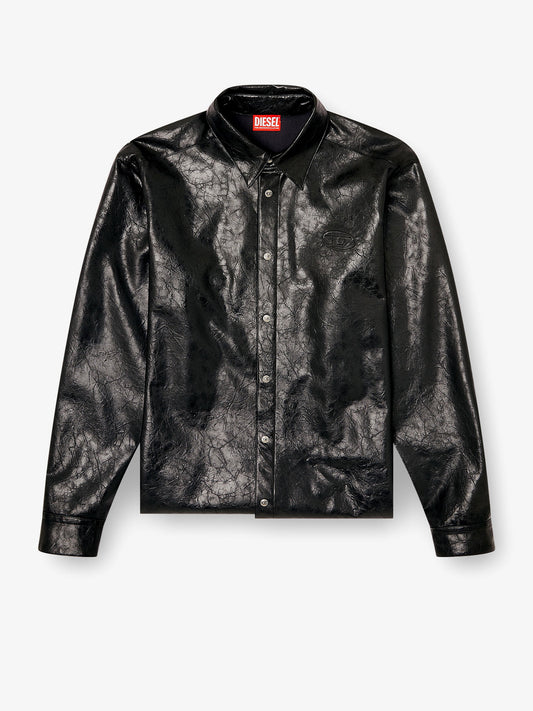 S-Simply-Qmbu faux-leather shirt