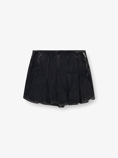 DE-ROX pleated denim shorts thumbnail