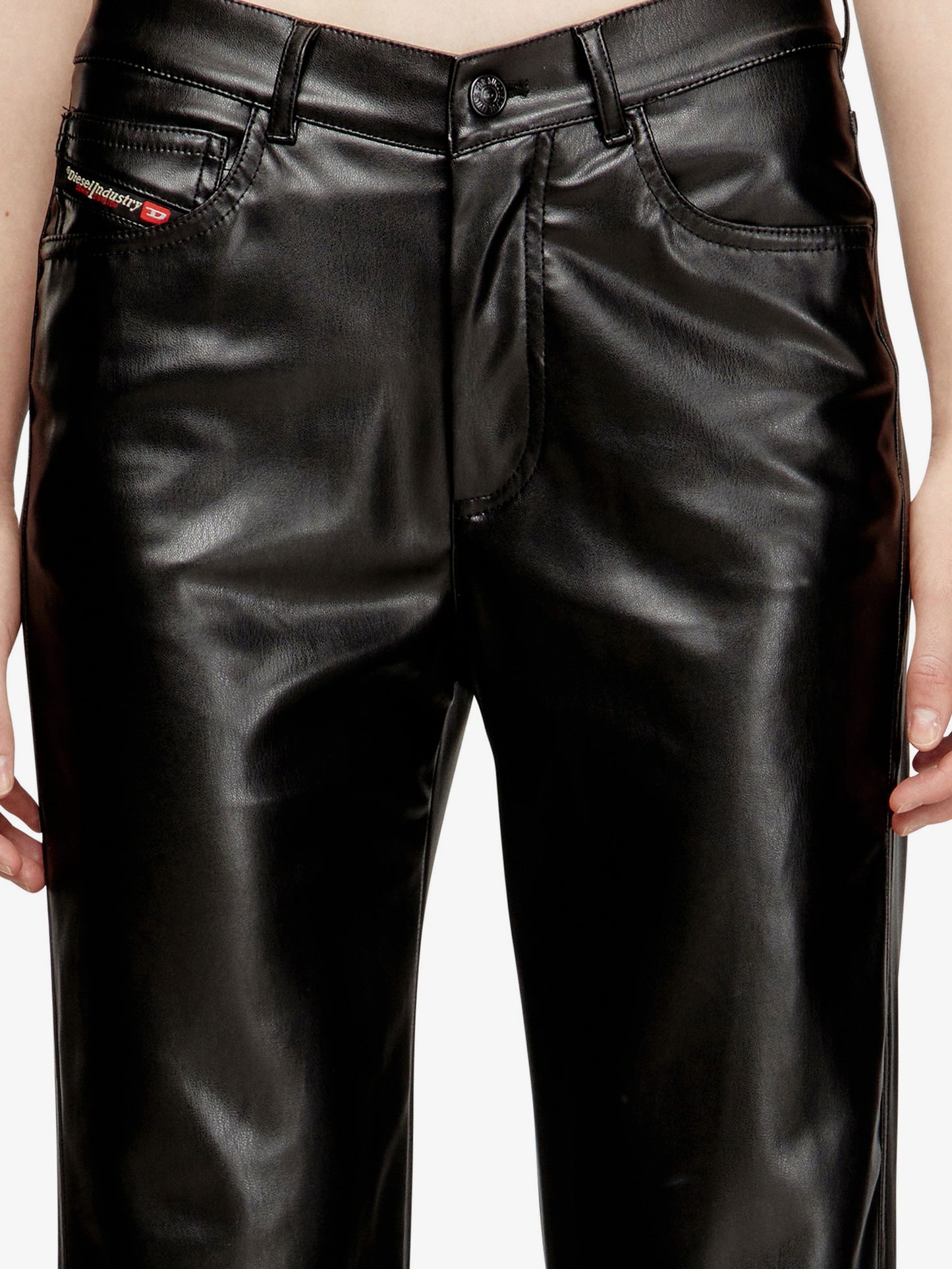 P-Lain faux-leather trousers