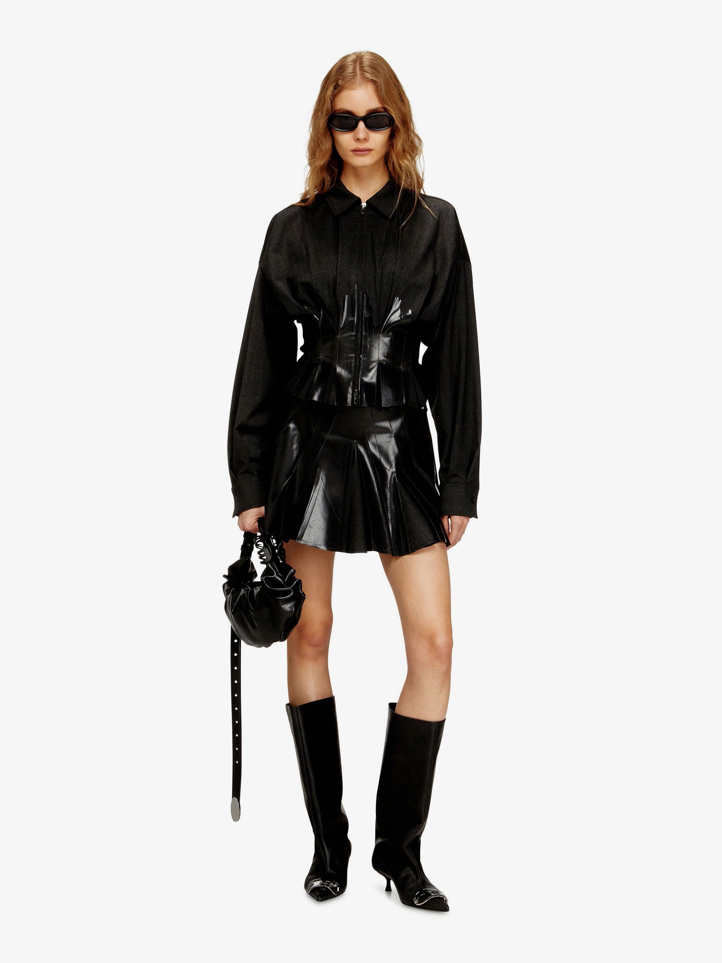 O-Zirc--S1 virgin wool blend skirt