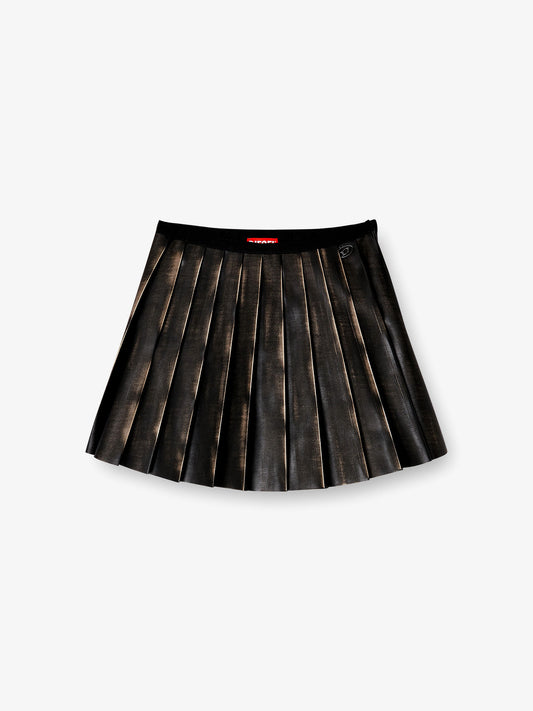 O-Saka-Mini faux leather skirt