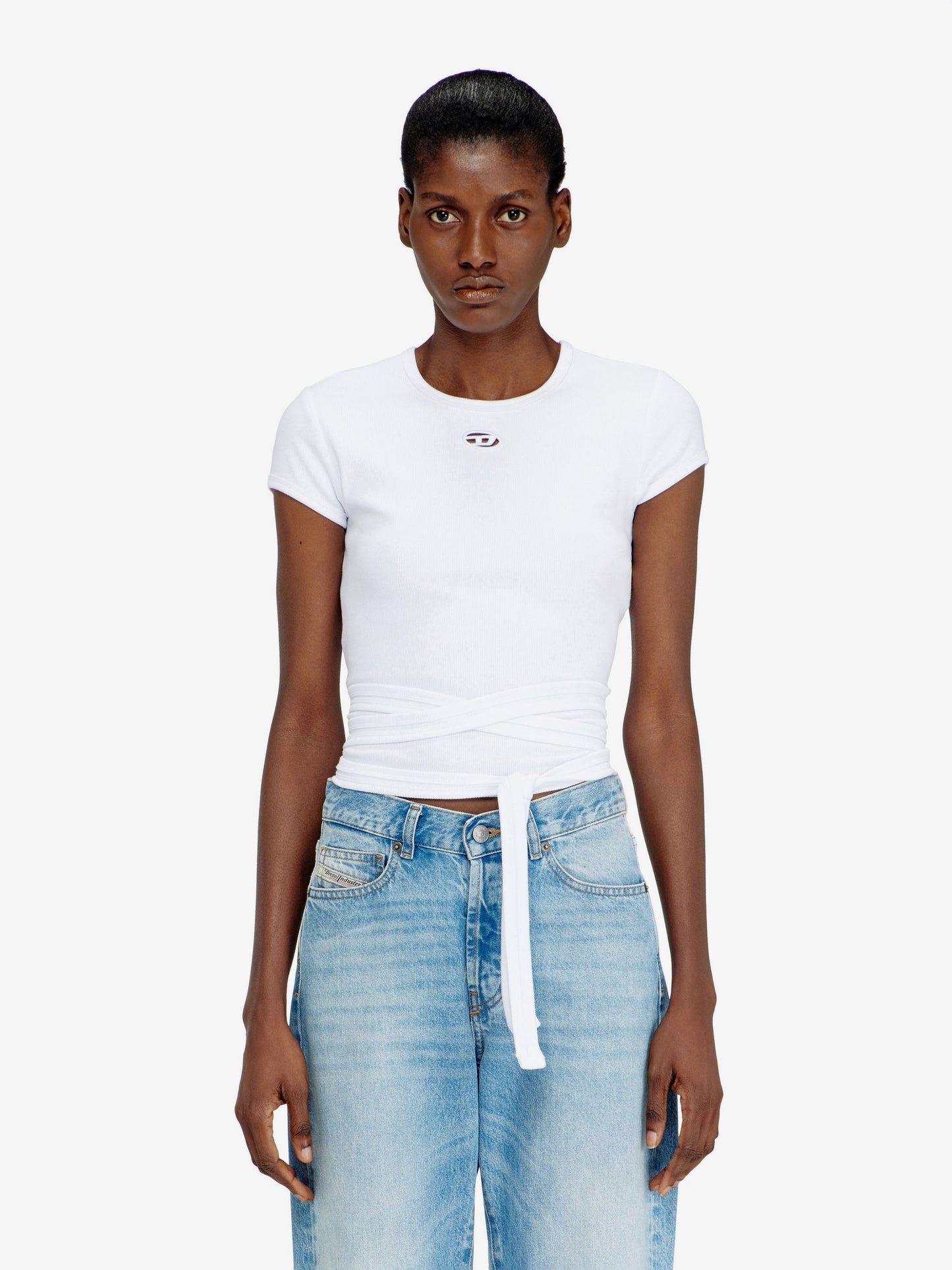 T-BUNNY-TAIL- S1 cotton T-shirt with tie bands