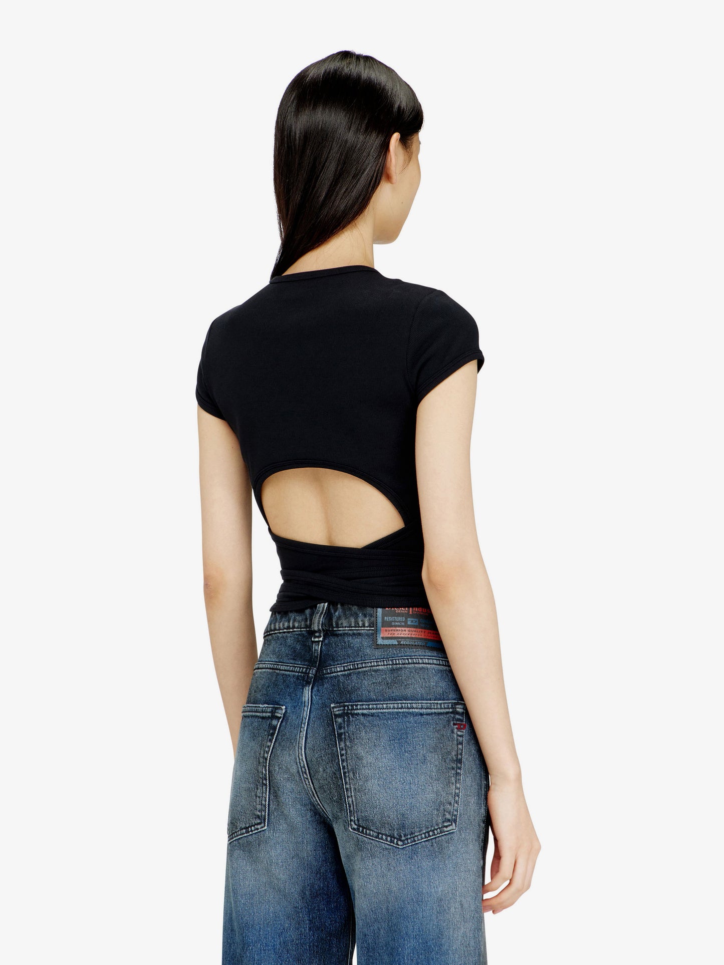 T-BUNNY-TAIL-S1 cotton T-shirt with tie bands