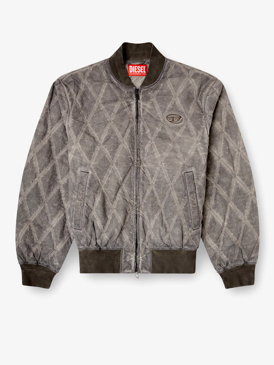 J-Type-Treat diamond-quilted cotton blend jacket