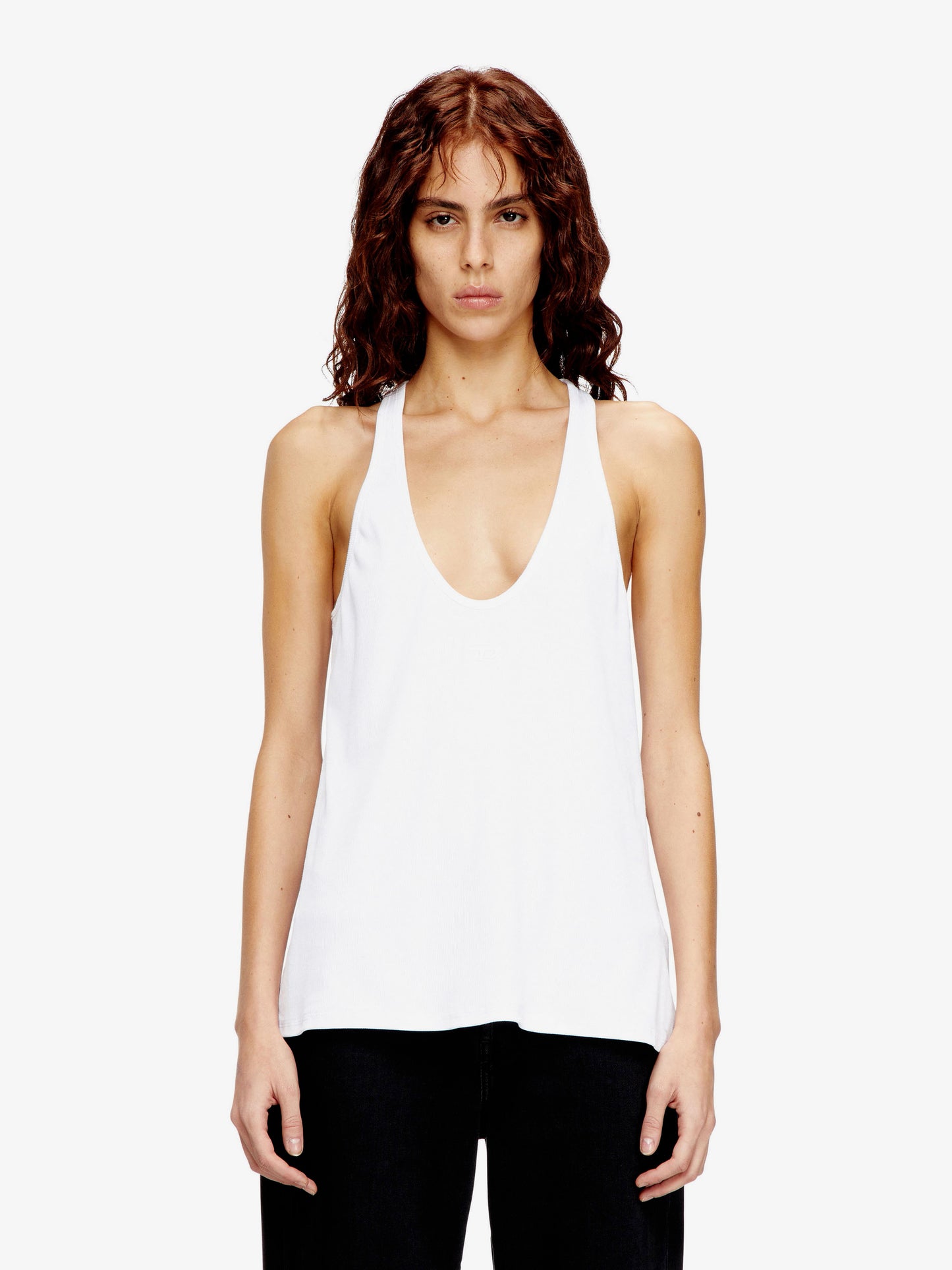 Ribbed cotton tank top
