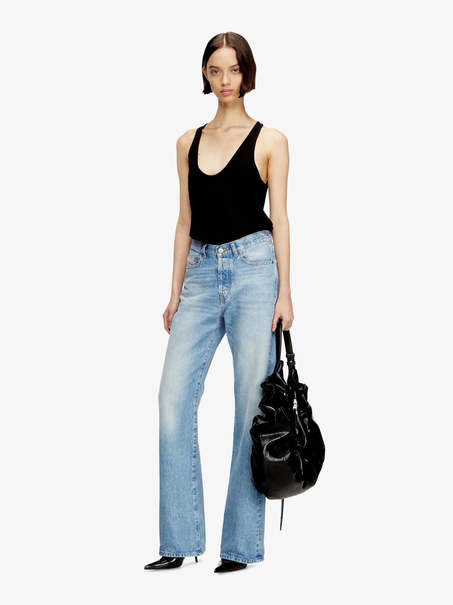 Ribbed cotton tank top