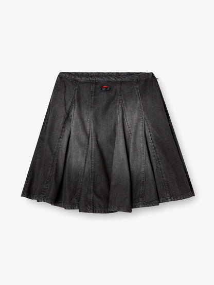 DE-SPIKI-S short denim skirt with washed-out effect thumbnail